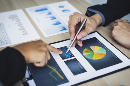 Picture of business graphs and charts