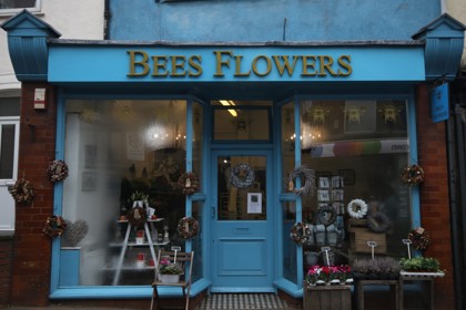 Bees Flowers front shop window