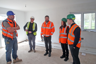 A group inside a new housing development