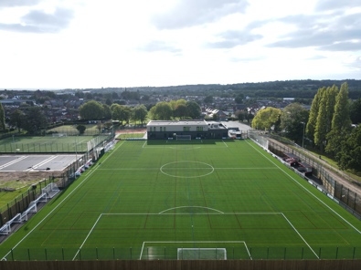 Football pitch at the Stapleford Community Pavilion