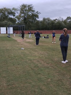 Attenborough Cricket Club group practice in new nets